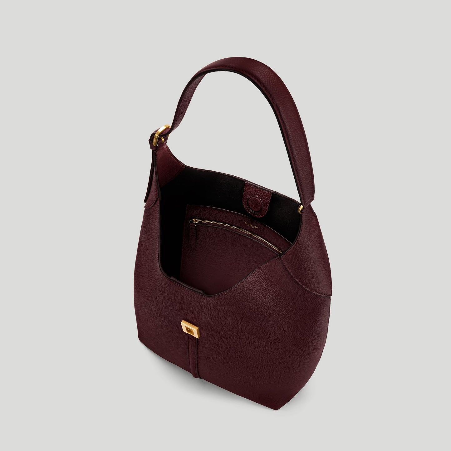 Exclusive The Large Siena Bucket — Large — Size burgundy small grain — Back View