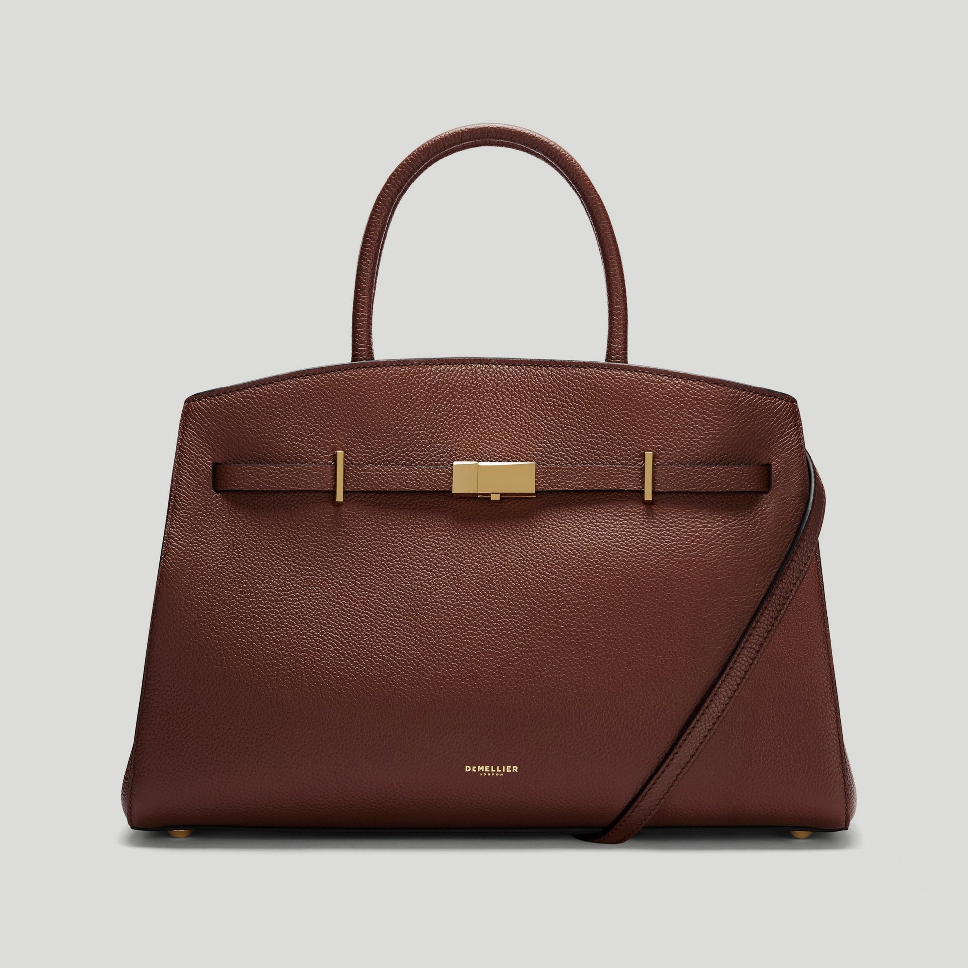 Exclusive The Midi Hudson — Midi — Size warm brown small grain — Front View