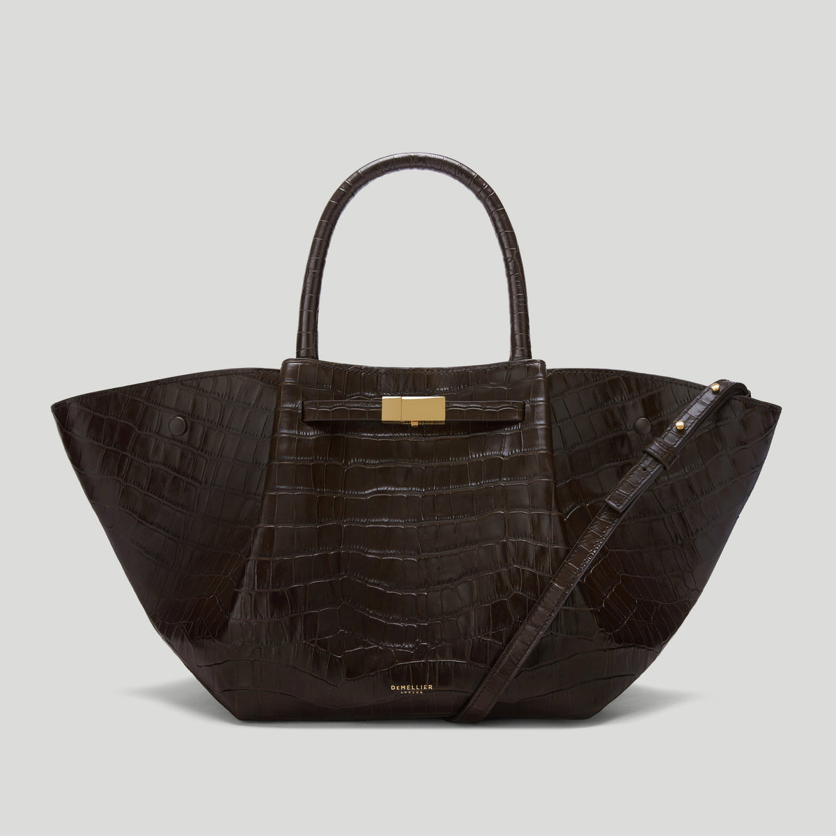 Exclusive The Midi New York — Midi — Size dark chocolate croc-effect — Front View