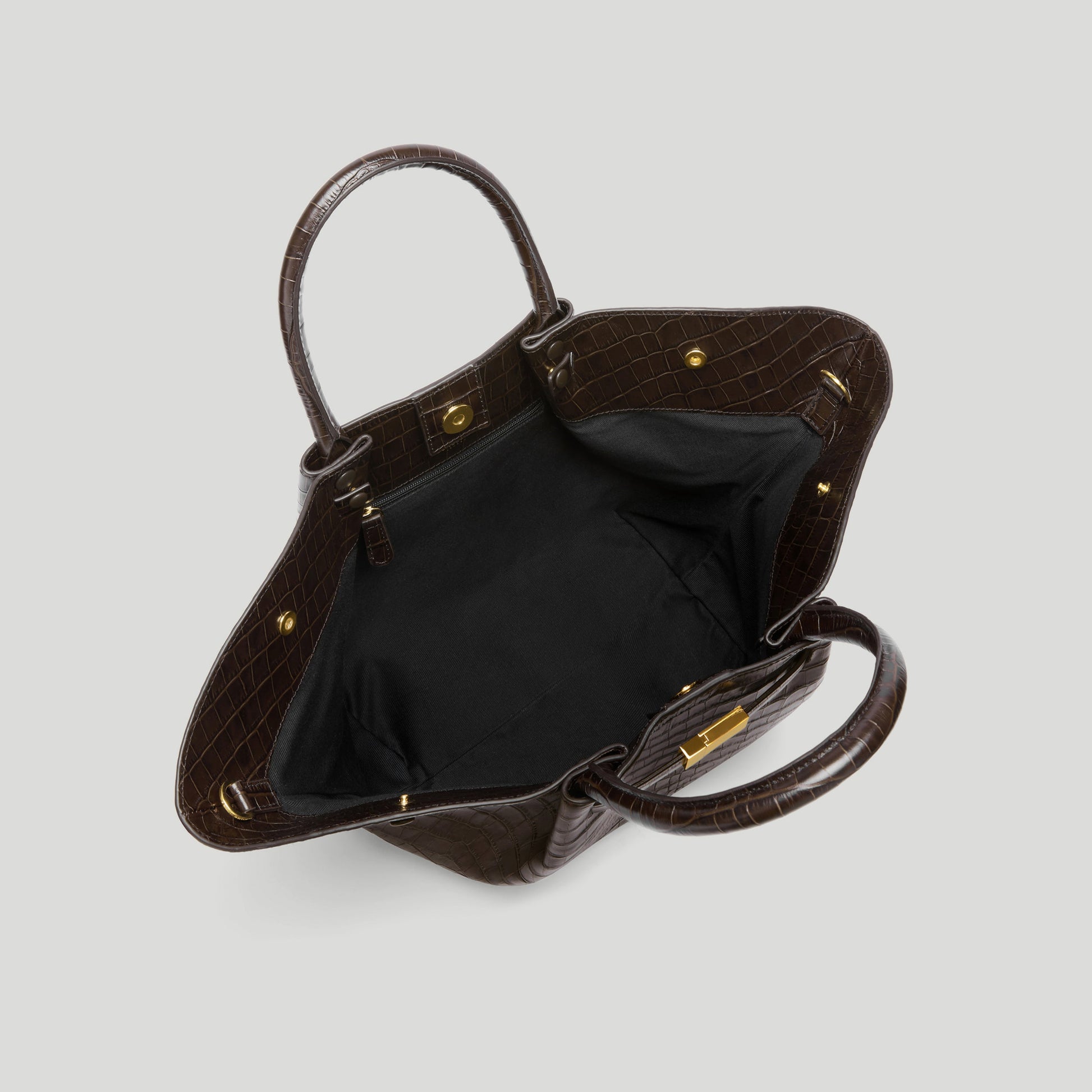 Exclusive The Midi New York — Midi — Size dark chocolate croc-effect — Back View