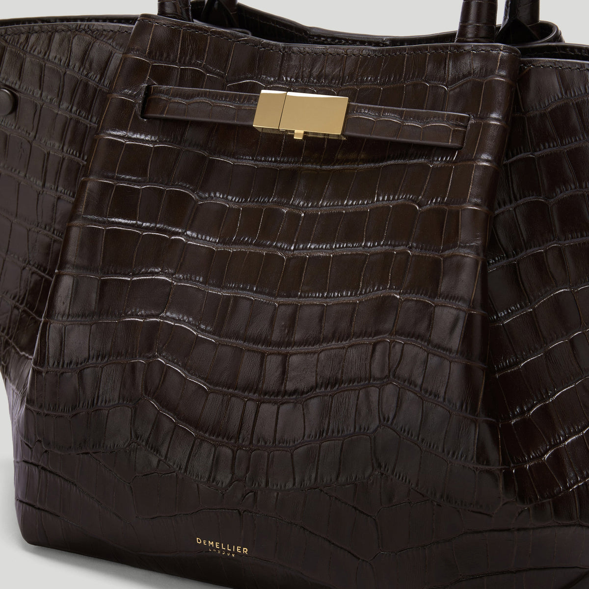 Exclusive The Midi New York — Midi — Size dark chocolate croc-effect — Side View