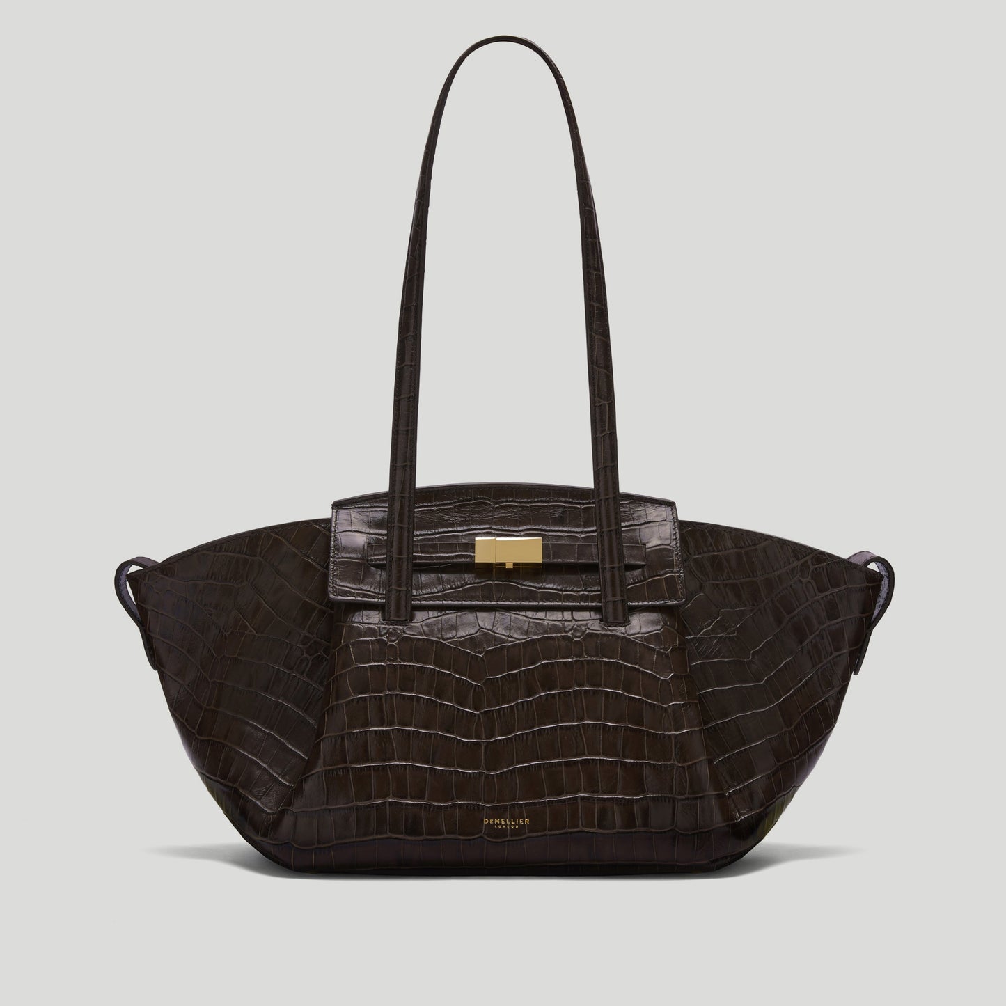 Exclusive The Midi Brooklyn — Midi — Size dark chocolate croc-effect — Front View