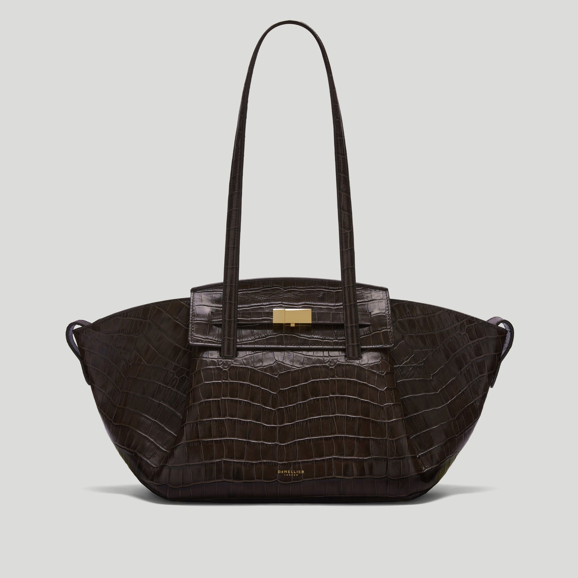 Exclusive The Midi Brooklyn — Midi — Size dark chocolate croc-effect — Front View