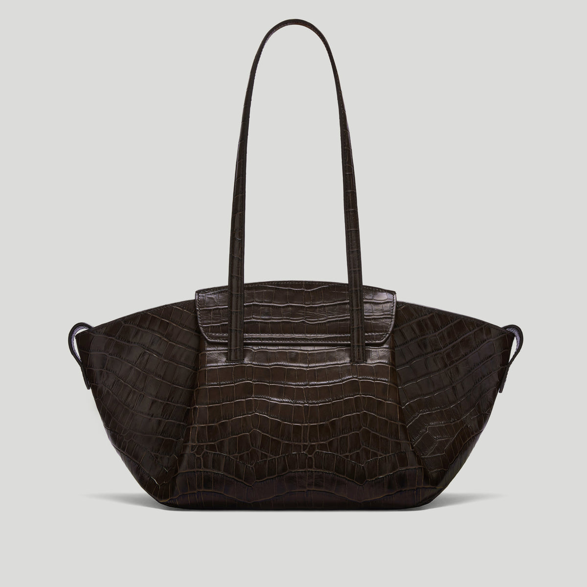 Exclusive The Midi Brooklyn — Midi — Size dark chocolate croc-effect — Lifestyle View