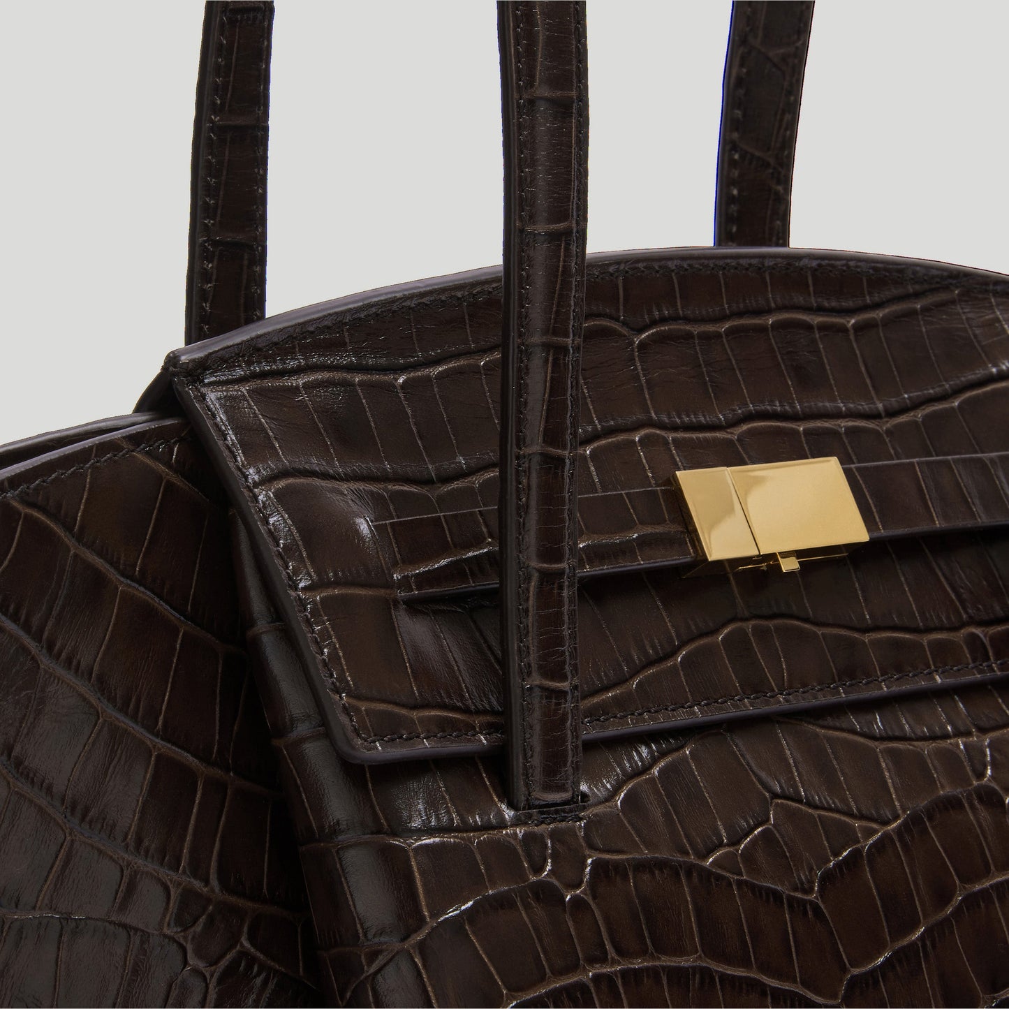 Exclusive The Midi Brooklyn — Midi — Size dark chocolate croc-effect — Back View