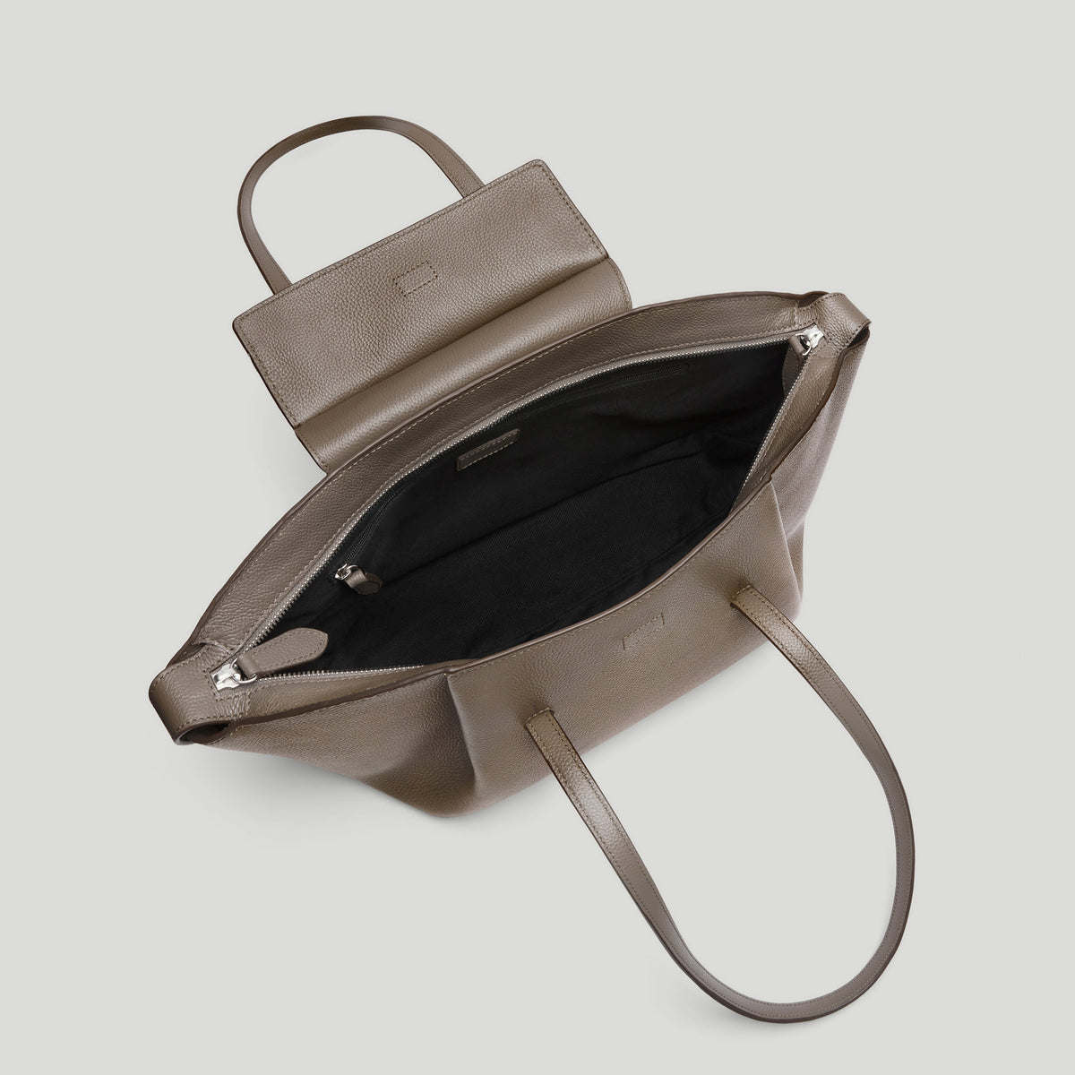 Exclusive The Midi Brooklyn — Midi — Size dark taupe small grain — Top View