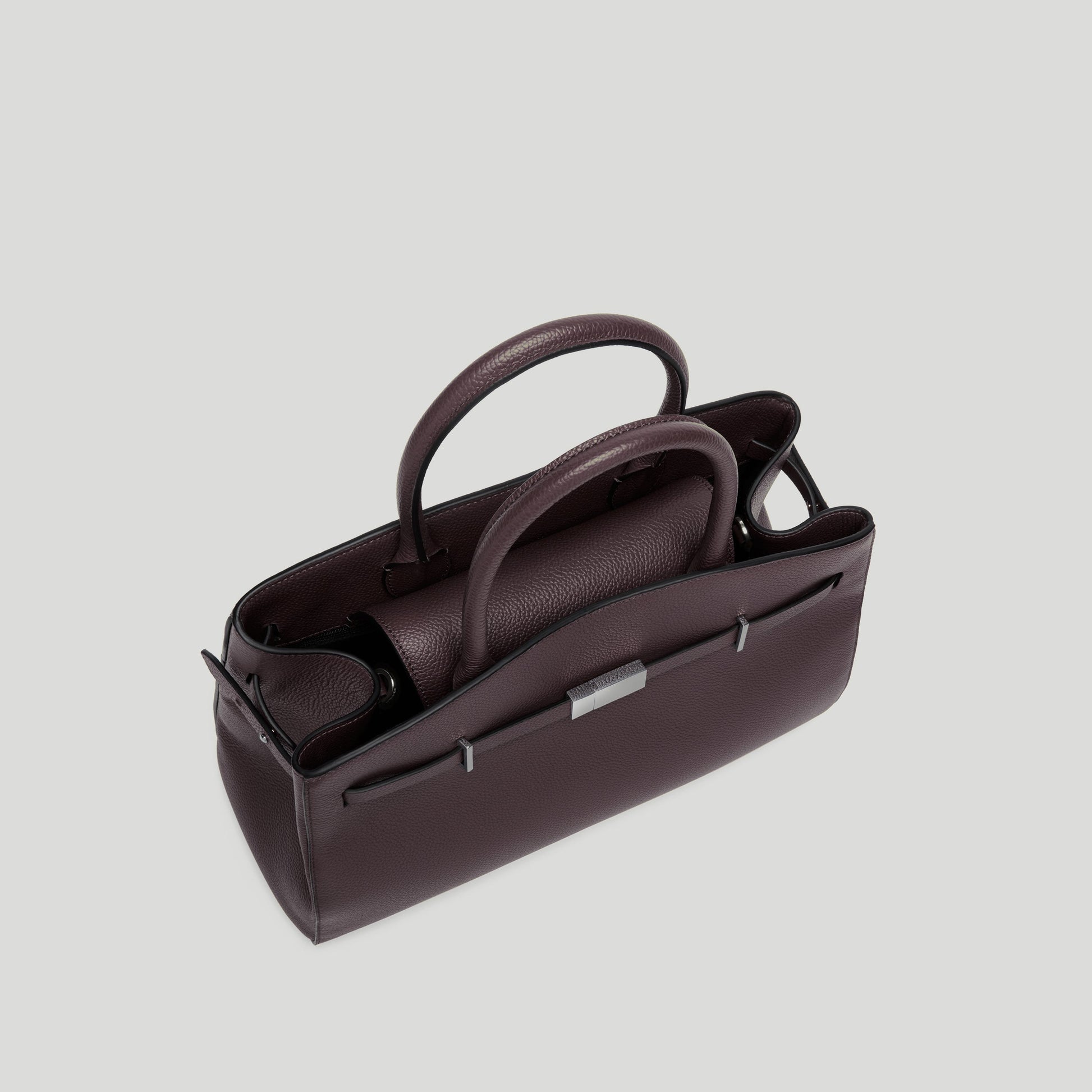 Exclusive The Midi Hudson — Midi — Size bordeaux small grain — Back View