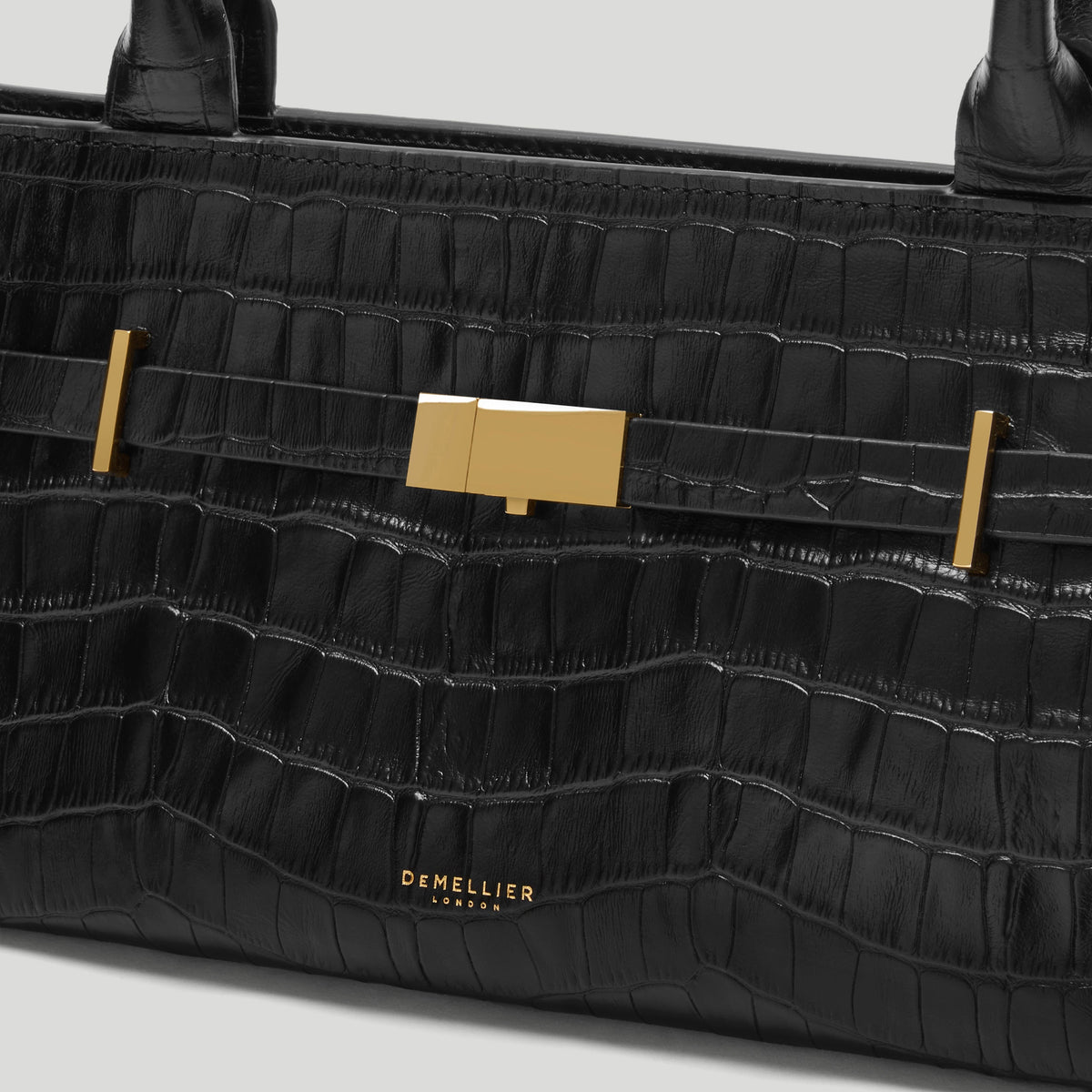 Exclusive The New York Shoulder — One Size — Size black croc-effect — Side View