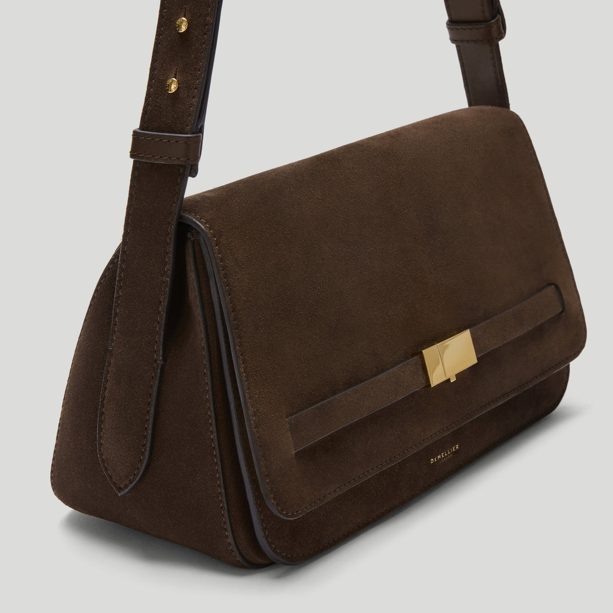 Exclusive The New York Crossbody — One Size — Size mocha suede — Top View
