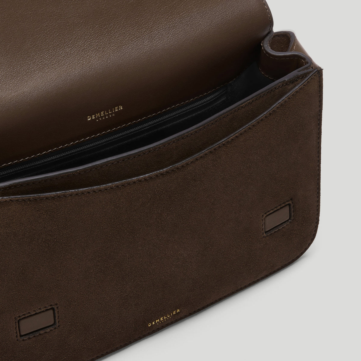 Exclusive The New York Crossbody — One Size — Size mocha suede — Side View