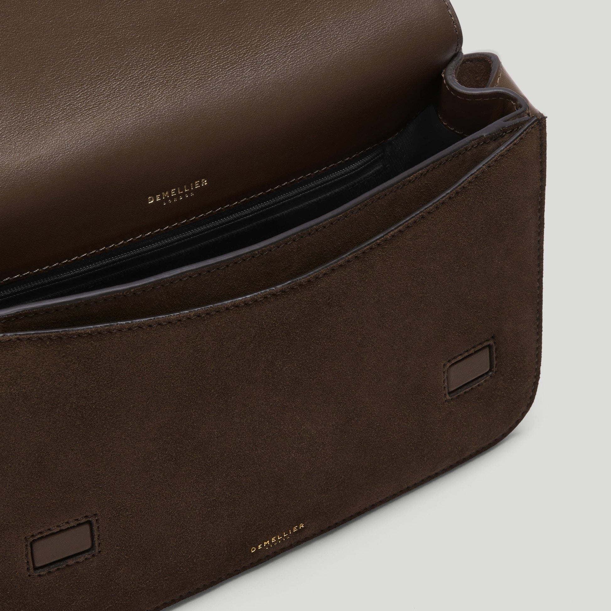 Exclusive The New York Crossbody — One Size — Size mocha suede — Side View