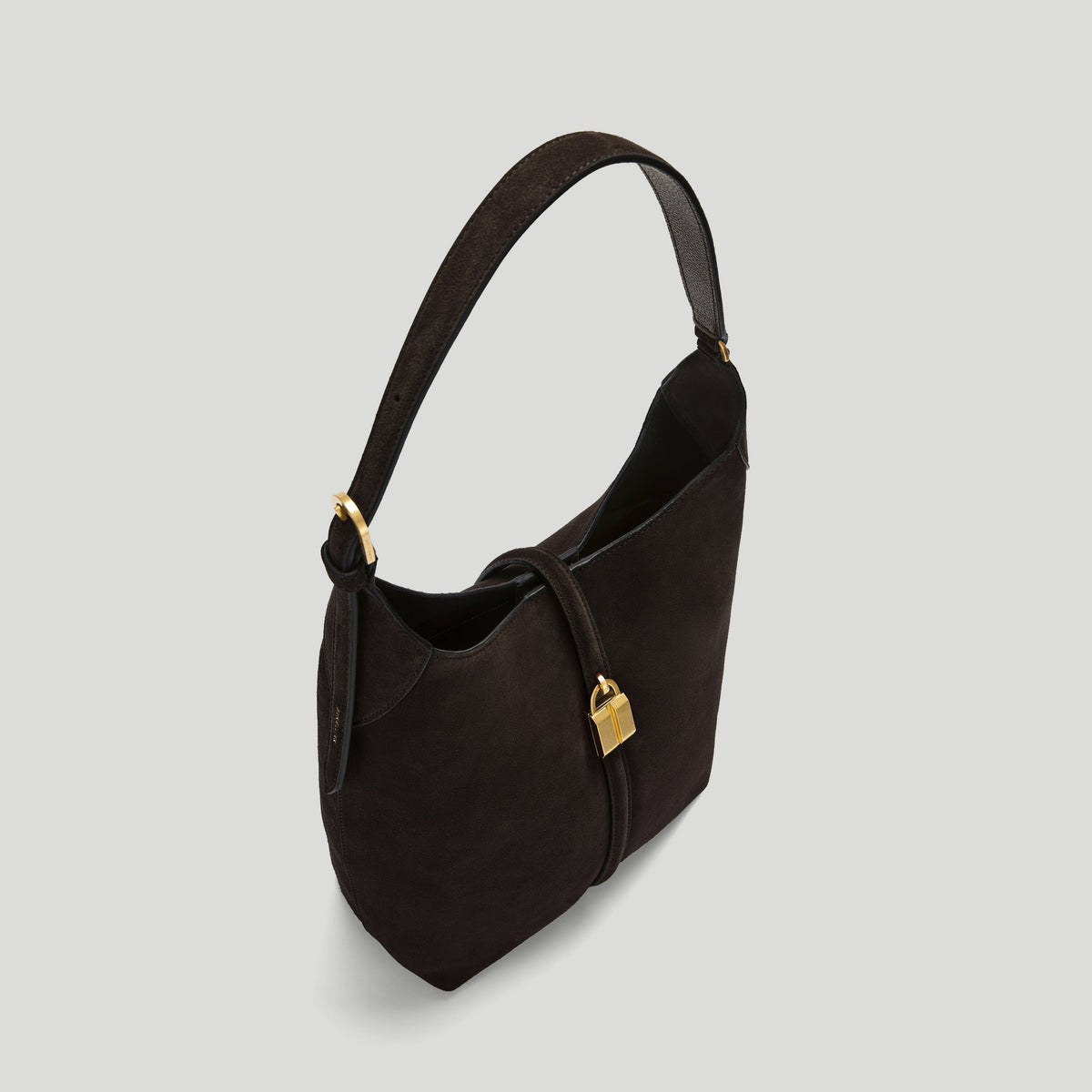 Exclusive The Siena Bucket — One Size — Size dark chocolate suede — Top View
