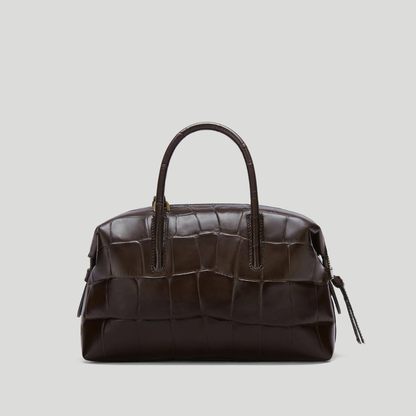Exclusive The Small Stockholm — Small — Size dark chocolate large croc-effect — Lifestyle View