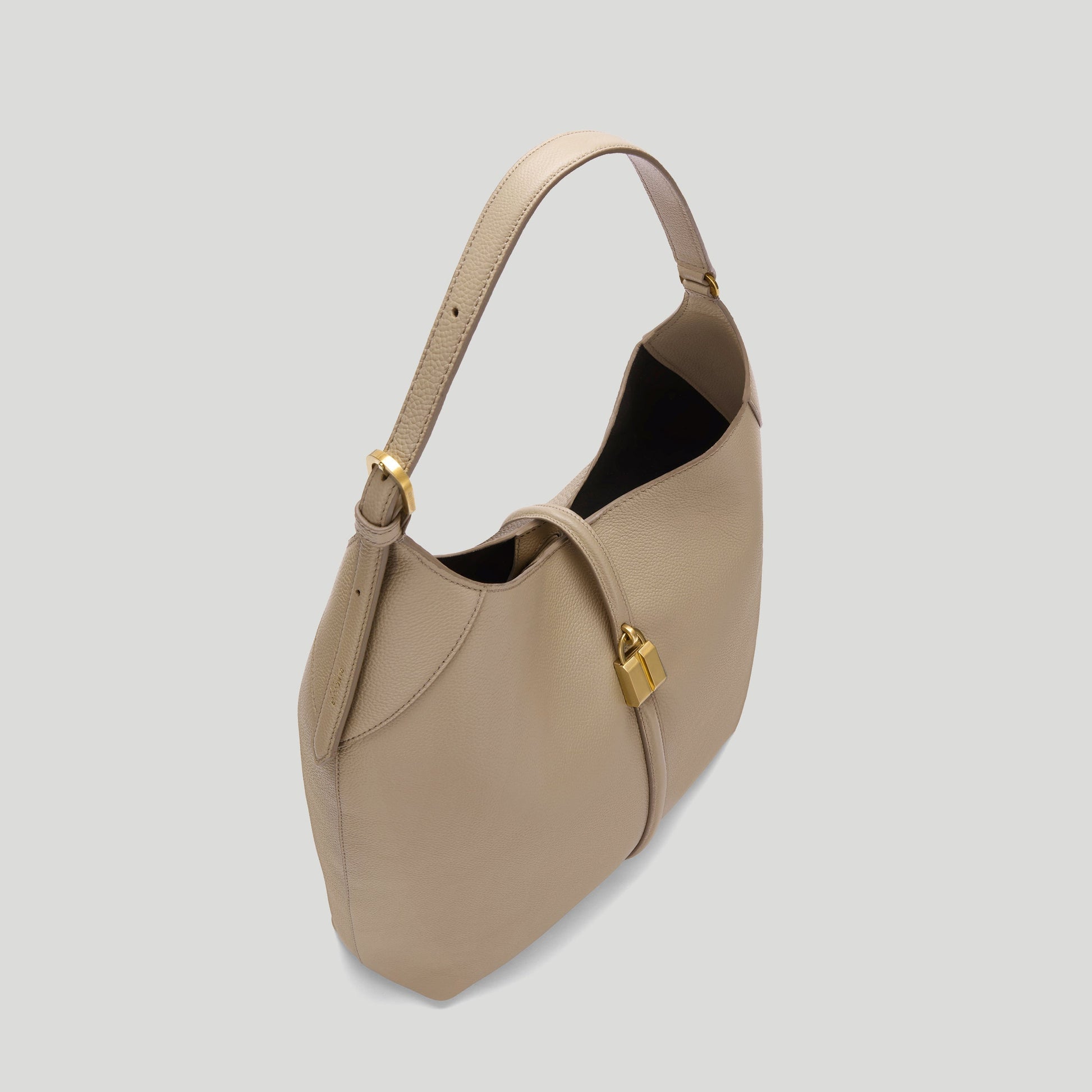 Exclusive The Large Siena Bucket — Large — Size light taupe small grain — Top View