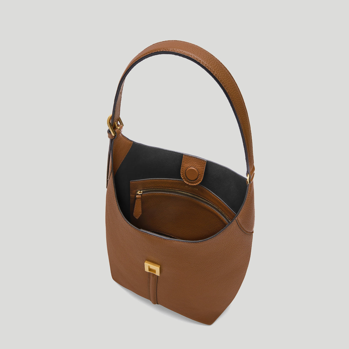 Exclusive The Siena Bucket — One Size — Size tan small grain — Top View