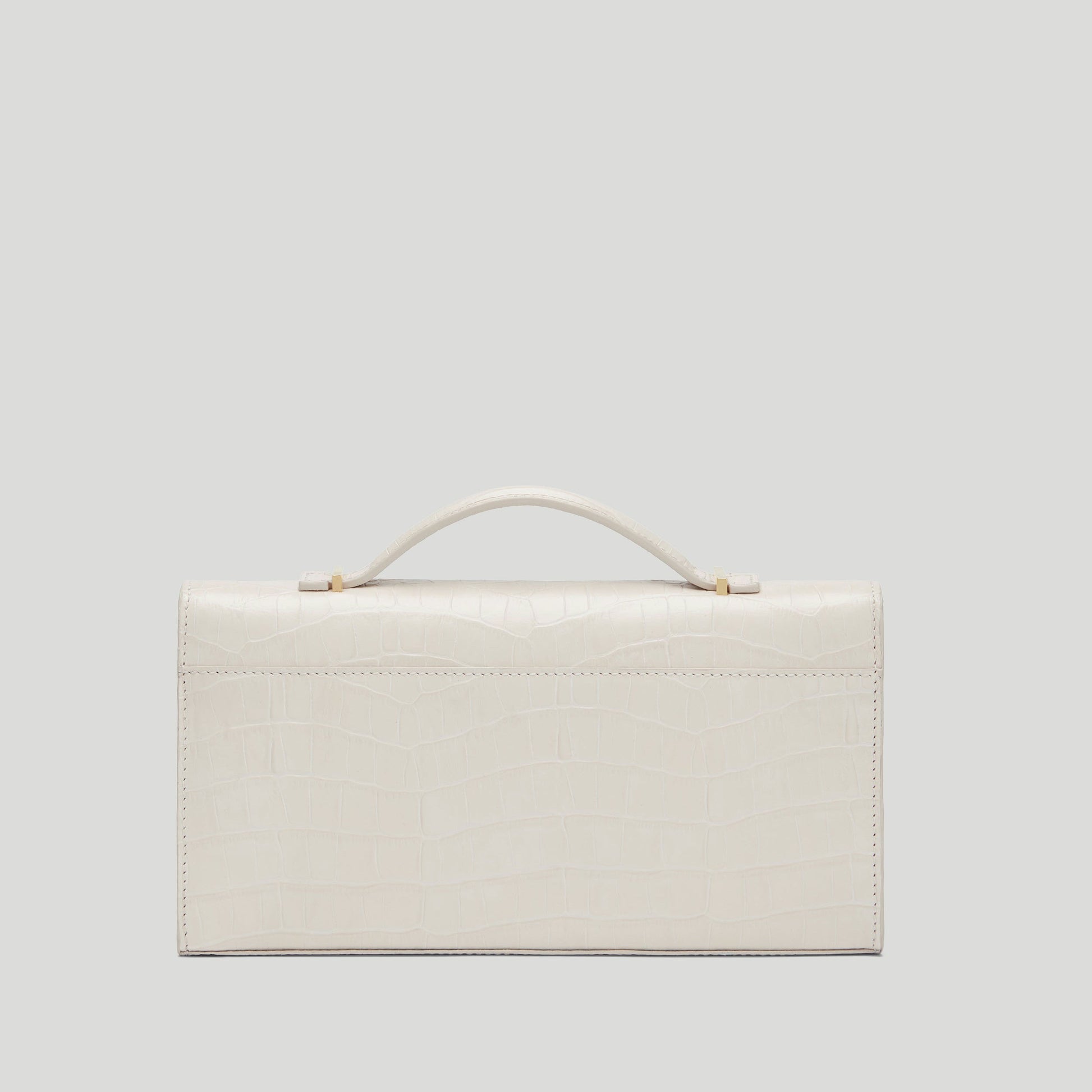 Exclusive The Vancouver Clutch — One Size — Size chalk croc-effect — Top View