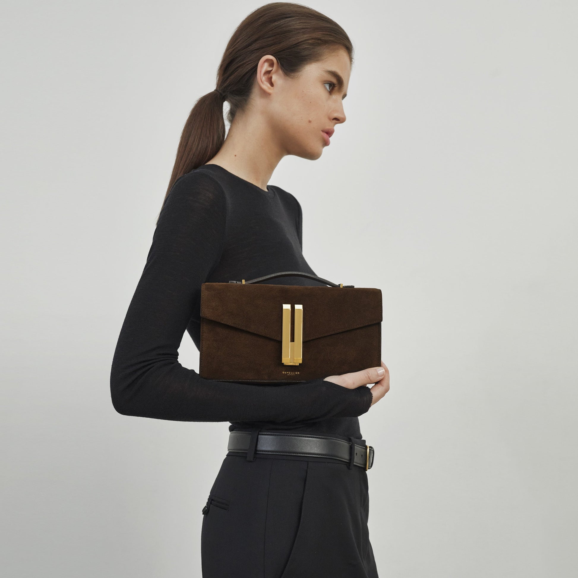 Exclusive The Vancouver Clutch — One Size — Size mocha suede & mocha smooth — Alternate View 9